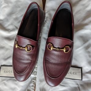 Gucci Brixton loafers burgundy size 36.5 EUC